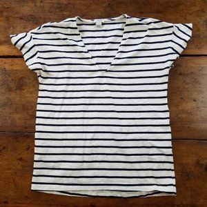 Cute J.Crew Flutter Sleeve V Neck Blouse